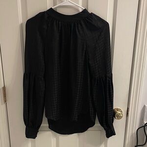 Veronica Beard Cicely Silk Black Blouse